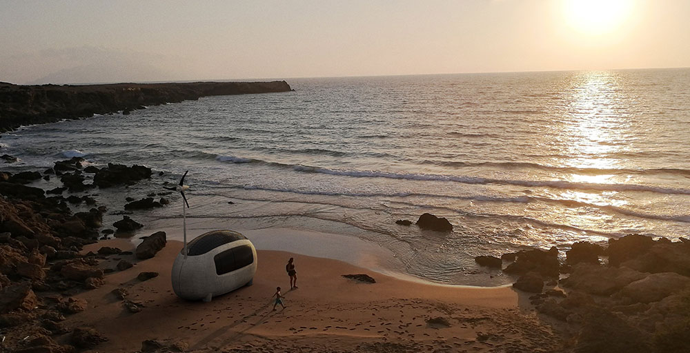 Ecocapsule-at-sunset