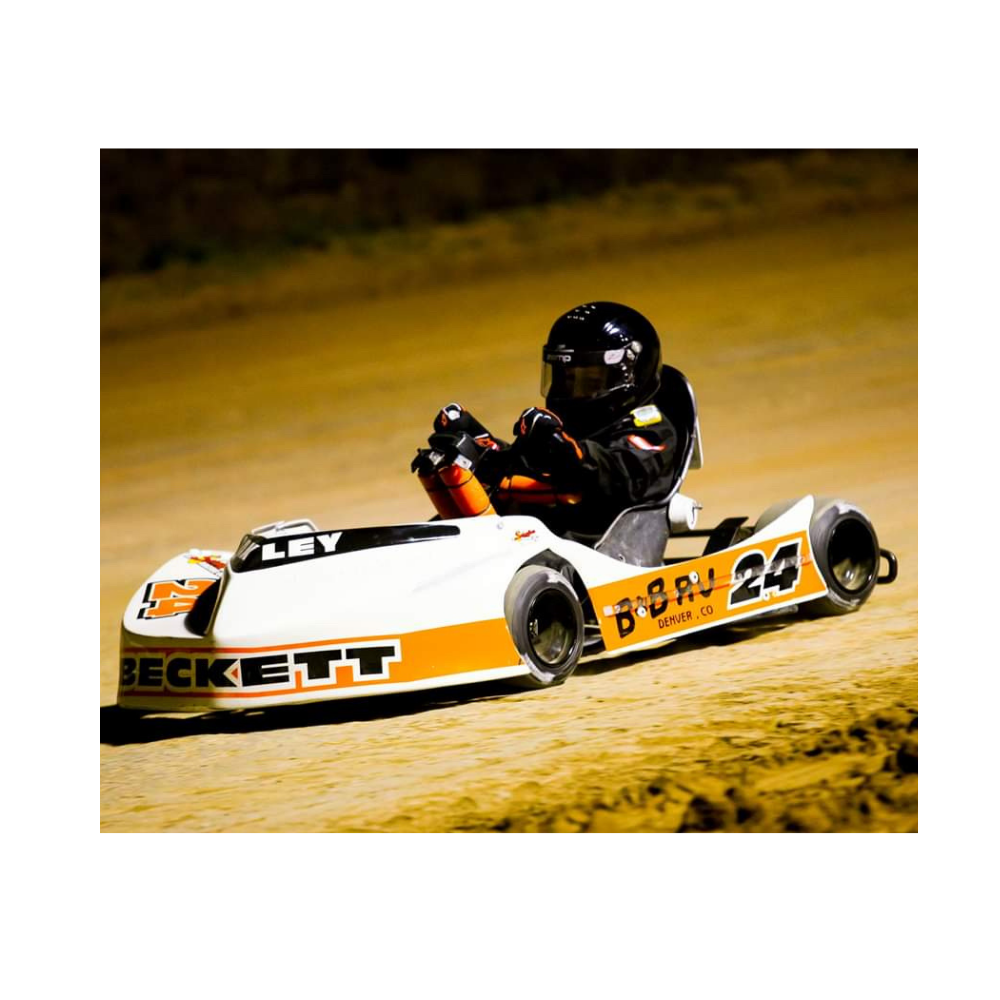 Go Kart with company logo